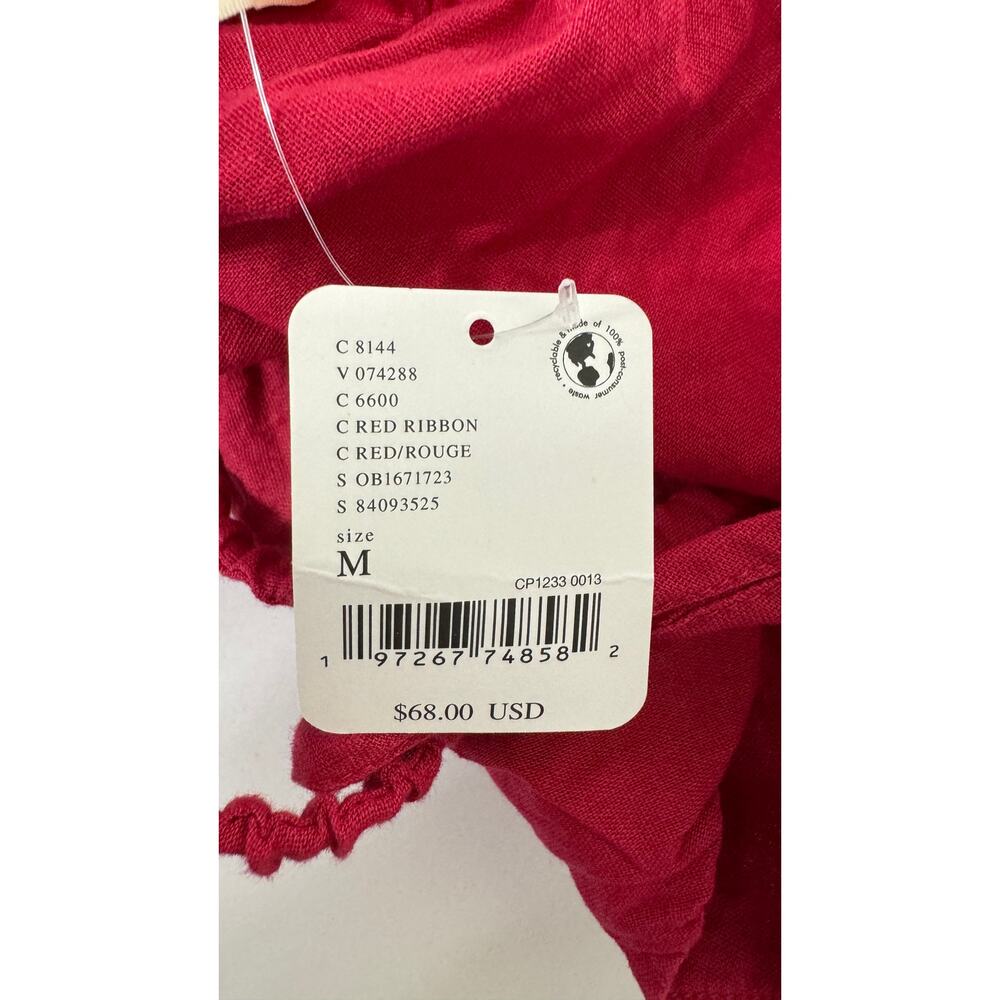 Free People Tell All Mini Dress Womens Medium Red  Sleeveless New Low Back - Picture 11 of 13